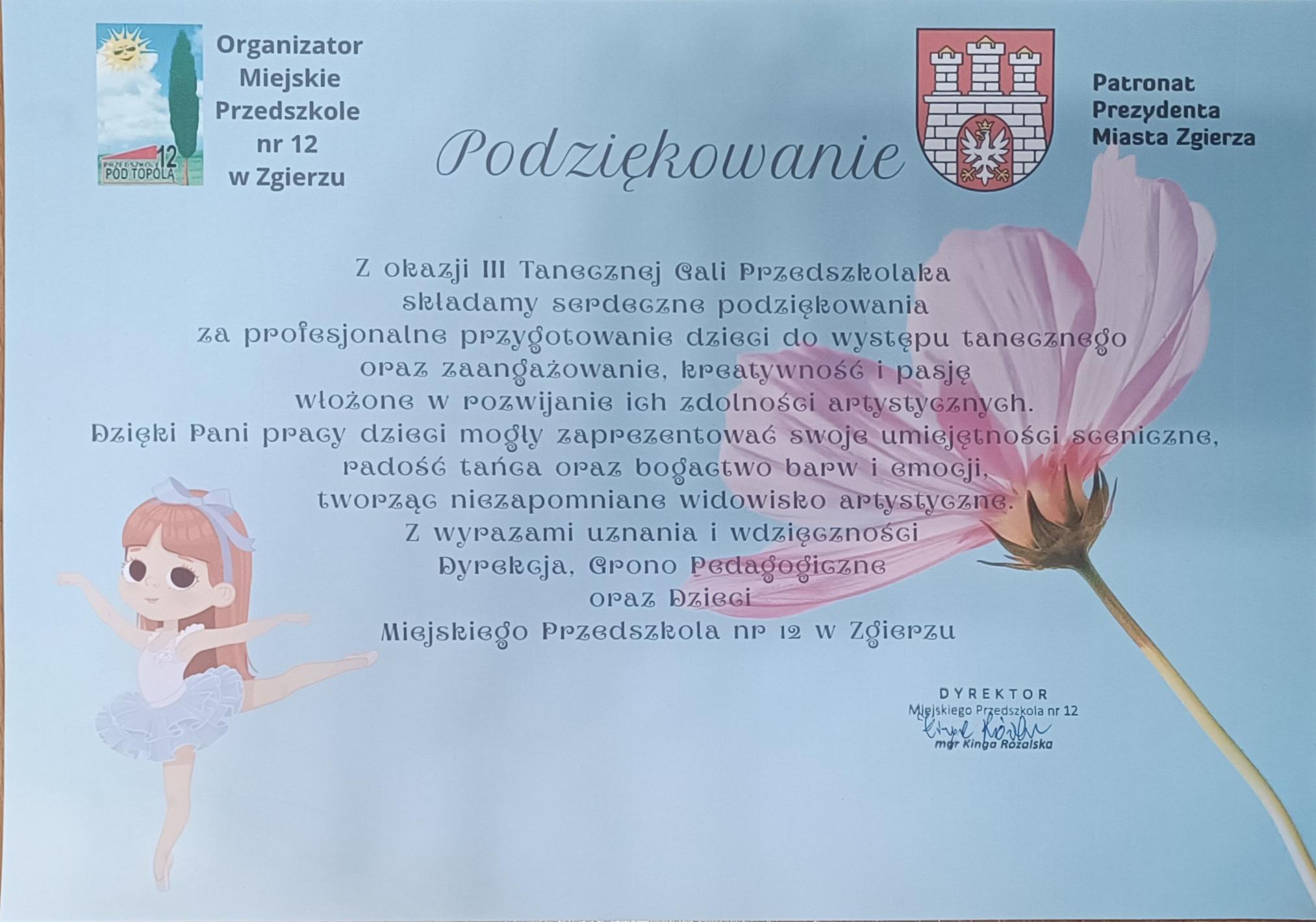 Podziękowanie