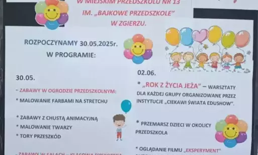 Harmonogram Dnia Dziecka